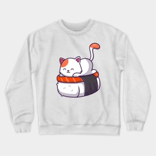 Cute Cat Sushi Salmon (2) Crewneck Sweatshirt